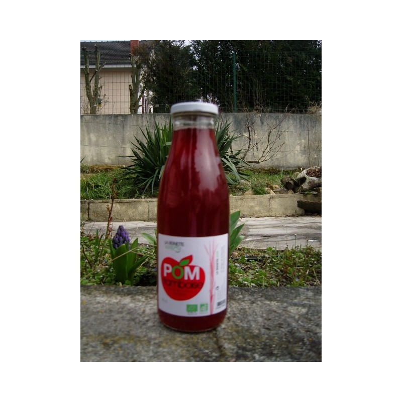 Jus de pomme framboise