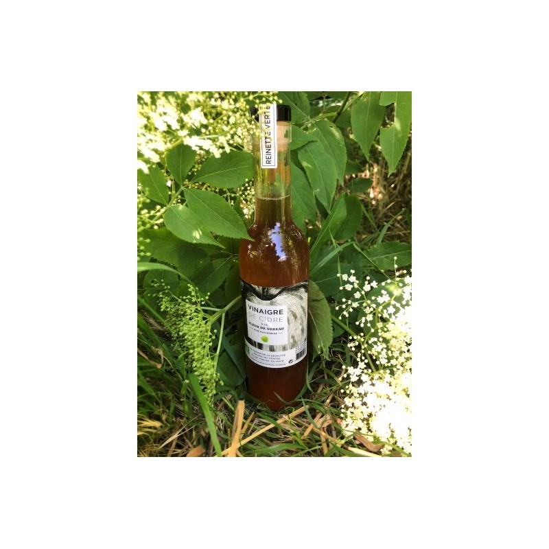 Vinaigre de cidre à la fleur de sureau
