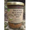 Saucisses de canard aux lentilles