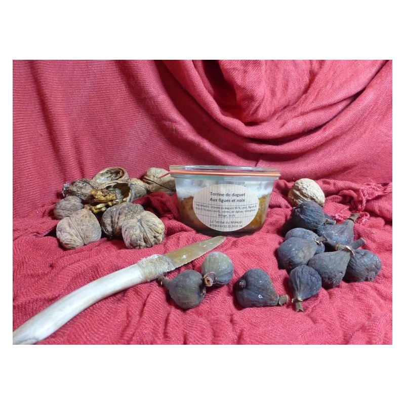 Terrine de daguet aux noix et figues